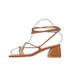 Women's Lace-Up Dress Sandals Tan/Beige $52.92 Shoes