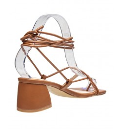 Women's Lace-Up Dress Sandals Tan/Beige $52.92 Shoes