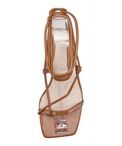 Women's Lace-Up Dress Sandals Tan/Beige $52.92 Shoes