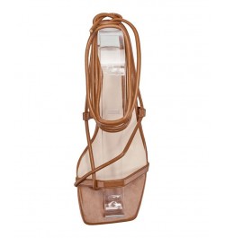 Women's Lace-Up Dress Sandals Tan/Beige $52.92 Shoes