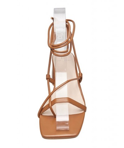 Women's Lace-Up Dress Sandals Tan/Beige $52.92 Shoes