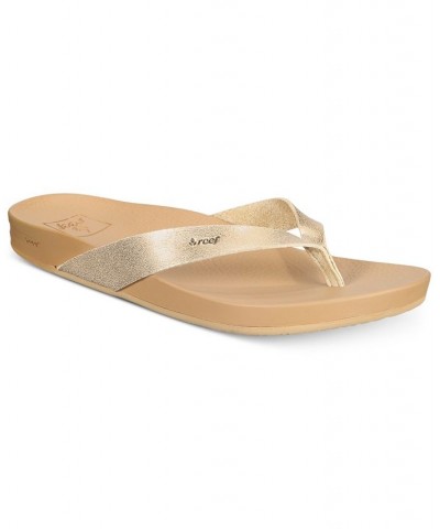 Women's Cushion Court Flip-Flop Sandals Tan/Beige $24.07 Shoes