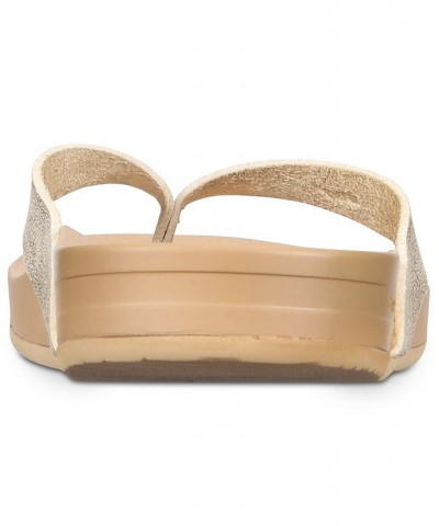 Women's Cushion Court Flip-Flop Sandals Tan/Beige $24.07 Shoes