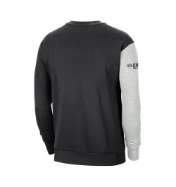 Men's Black, Heather Gray New York Knicks Courtside Versus Force & Flight Pullover Sweatshirt $33.60 Sweatshirt