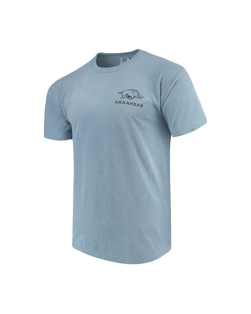 Men's Blue Arkansas Razorbacks State Scenery Comfort Colors T-shirt $21.83 T-Shirts