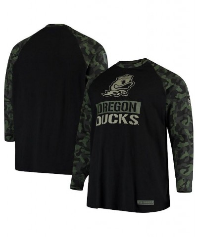 Men's Black, Camo Oregon Ducks OHT Military-Inspired Appreciation Big and Tall Raglan Long Sleeve T-shirt $28.80 T-Shirts