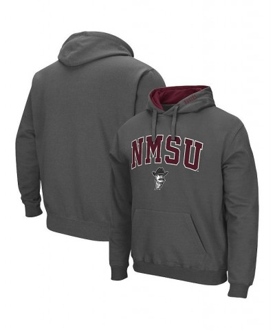 Men's Charcoal New Mexico State Aggies Arch And Logo Pullover Hoodie $17.20 Sweatshirt