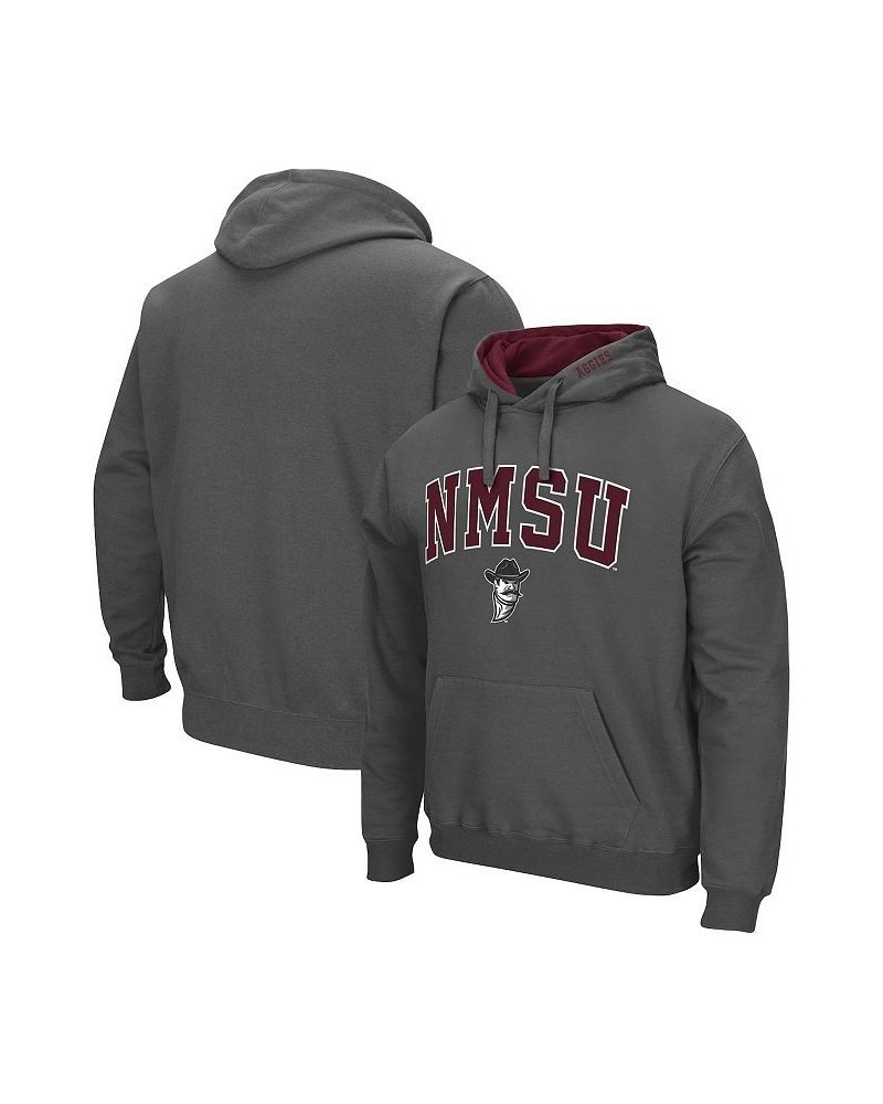 Men's Charcoal New Mexico State Aggies Arch And Logo Pullover Hoodie $17.20 Sweatshirt