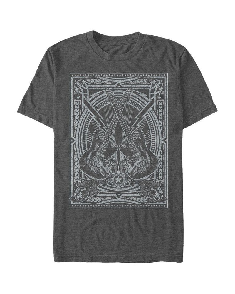 Men's Savage Rock Short Sleeve Crew T-shirt Gray $18.19 T-Shirts