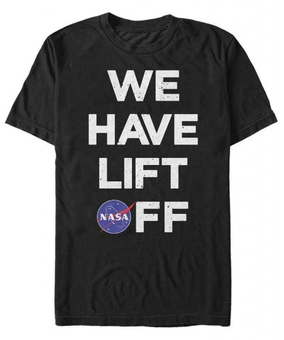 NASA Men's We Have Lift Off Text Short Sleeve T-shirt Black $15.40 T-Shirts