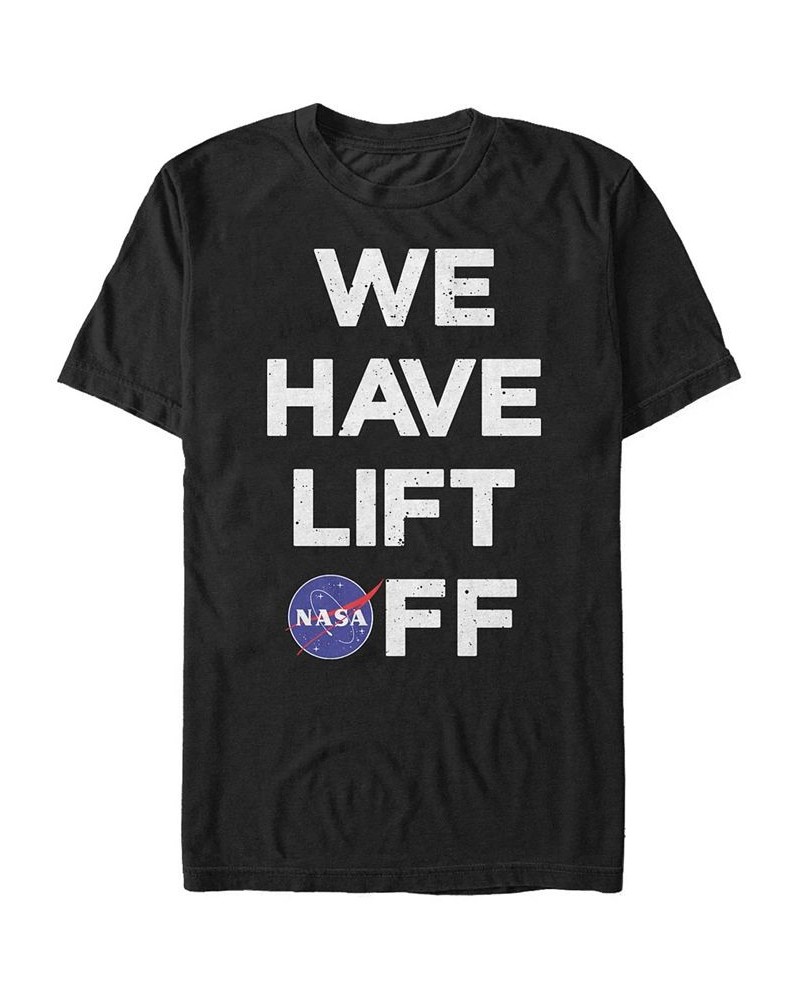 NASA Men's We Have Lift Off Text Short Sleeve T-shirt Black $15.40 T-Shirts