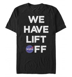 NASA Men's We Have Lift Off Text Short Sleeve T-shirt Black $15.40 T-Shirts