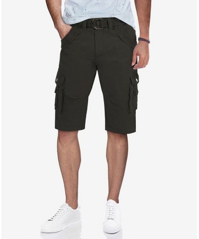 Men's Belted Double Pocket Cargo Shorts PD06 $19.95 Shorts