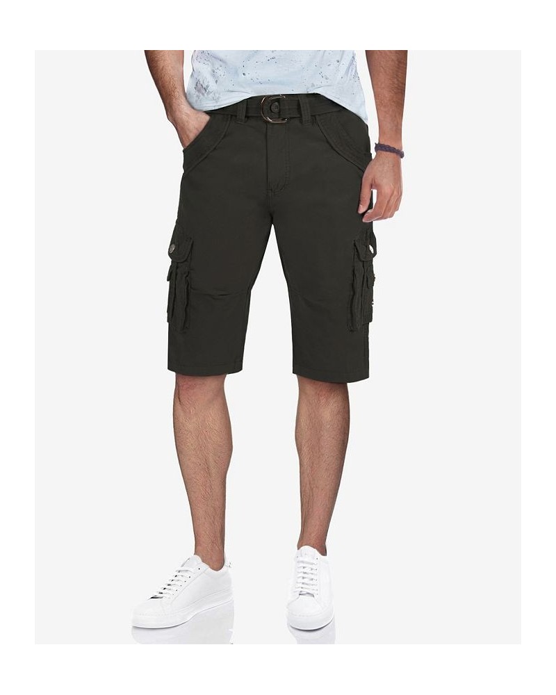 Men's Belted Double Pocket Cargo Shorts PD06 $19.95 Shorts