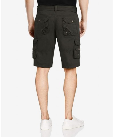 Men's Belted Double Pocket Cargo Shorts PD06 $19.95 Shorts