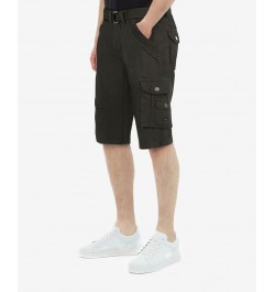 Men's Belted Double Pocket Cargo Shorts PD06 $19.95 Shorts