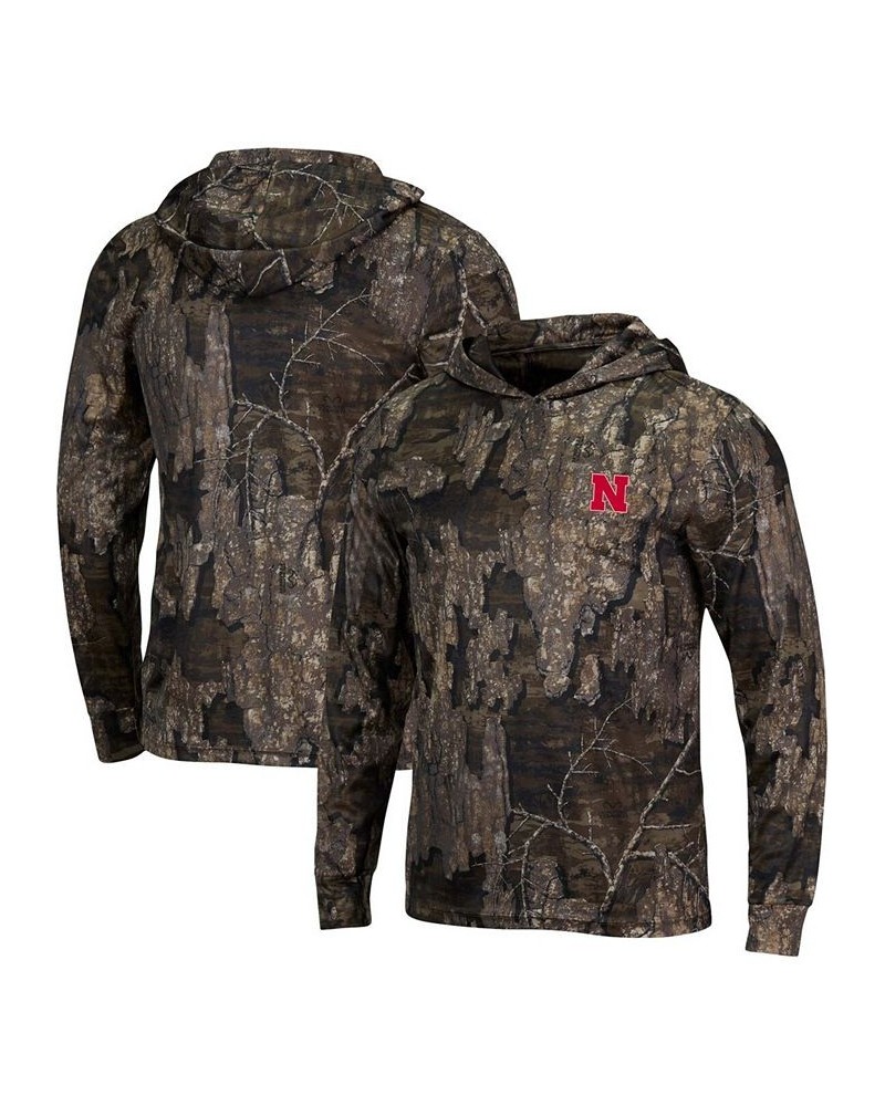 Men's Realtree Camo Nebraska Huskers Long Sleeve Hoodie T-shirt $32.50 T-Shirts