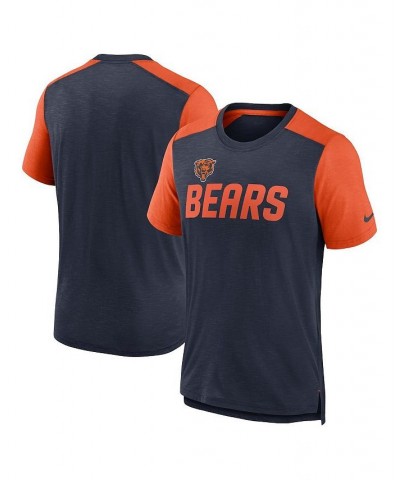 Men's Heathered Navy, Heathered Orange Chicago Bears Color Block Team Name T-shirt $27.30 T-Shirts