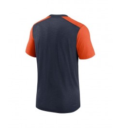 Men's Heathered Navy, Heathered Orange Chicago Bears Color Block Team Name T-shirt $27.30 T-Shirts