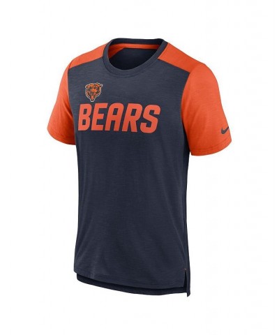 Men's Heathered Navy, Heathered Orange Chicago Bears Color Block Team Name T-shirt $27.30 T-Shirts