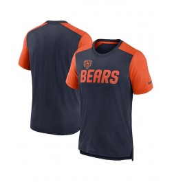 Men's Heathered Navy, Heathered Orange Chicago Bears Color Block Team Name T-shirt $27.30 T-Shirts