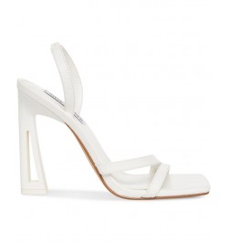 Women's Forcee Strappy Architectural Dress Sandals White $46.41 Shoes