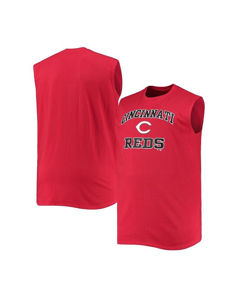 Men's Red Cincinnati Reds Big and Tall Jersey Muscle Tank Top $26.54 T-Shirts