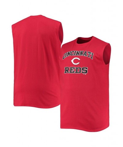 Men's Red Cincinnati Reds Big and Tall Jersey Muscle Tank Top $26.54 T-Shirts