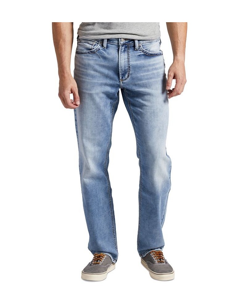 Men's Eddie Athletic Fit Tapered Leg Jeans Blue $37.84 Jeans