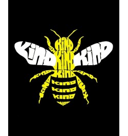 Men's Bee Kind Word Art Short Sleeve T-shirt Gray $17.50 T-Shirts