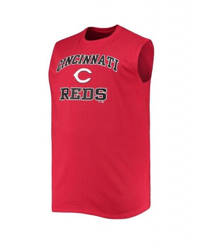 Men's Red Cincinnati Reds Big and Tall Jersey Muscle Tank Top $26.54 T-Shirts