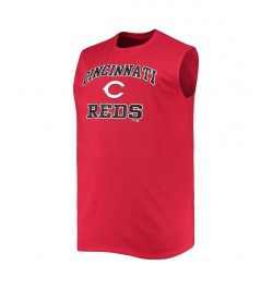 Men's Red Cincinnati Reds Big and Tall Jersey Muscle Tank Top $26.54 T-Shirts