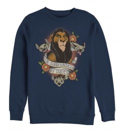 Disney Men's Lion King Scar Surrounded by Idiots Tattoo, Crewneck Fleece Gray $31.89 Sweatshirt