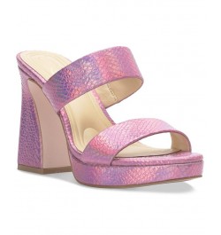 Women's Diza Strappy Platform Dress Sandals Pink $43.56 Shoes