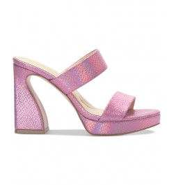 Women's Diza Strappy Platform Dress Sandals Pink $43.56 Shoes