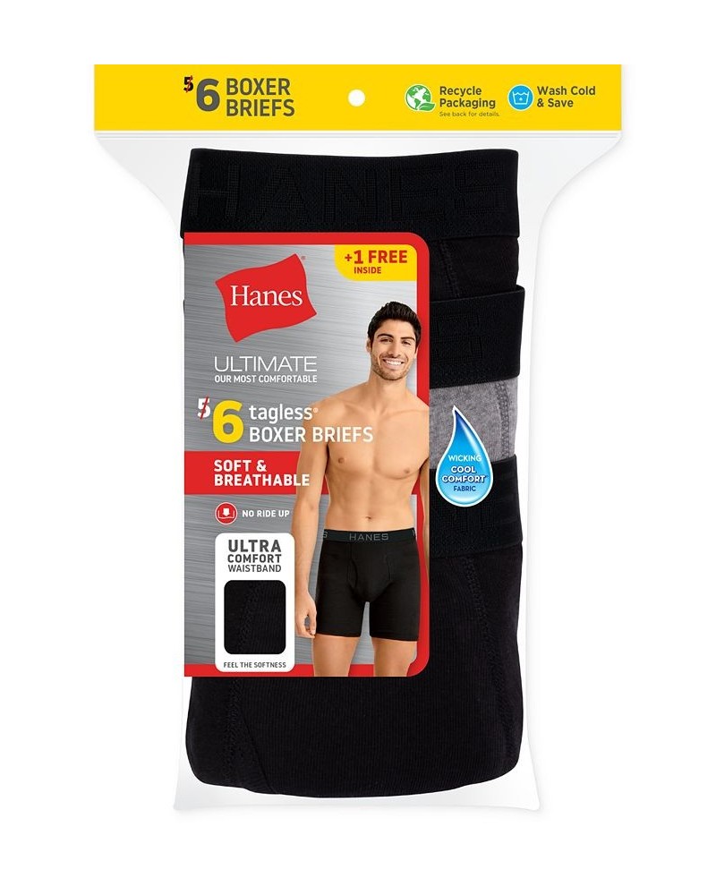 Men's 5+1 Bonus Pk. ComfortSoft Solid Boxer Briefs Multi $14.40 Underwear