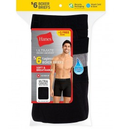 Men's 5+1 Bonus Pk. ComfortSoft Solid Boxer Briefs Multi $14.40 Underwear