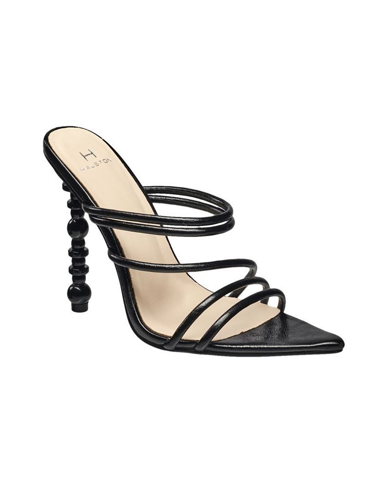 Women's Sculpted-Heeled Sandals Black $37.80 Shoes