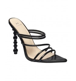 Women's Sculpted-Heeled Sandals Black $37.80 Shoes