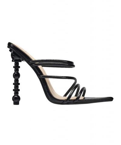 Women's Sculpted-Heeled Sandals Black $37.80 Shoes