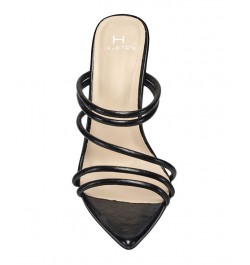 Women's Sculpted-Heeled Sandals Black $37.80 Shoes