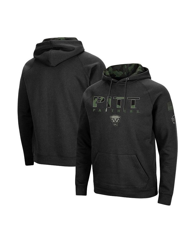 Men's Black Pitt Panthers OHT Military-Inspired Appreciation Camo Pullover Hoodie $36.00 Sweatshirt