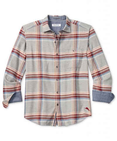 Men's Canyon Beach Montara Plaid Shirt Gray $42.69 Shirts