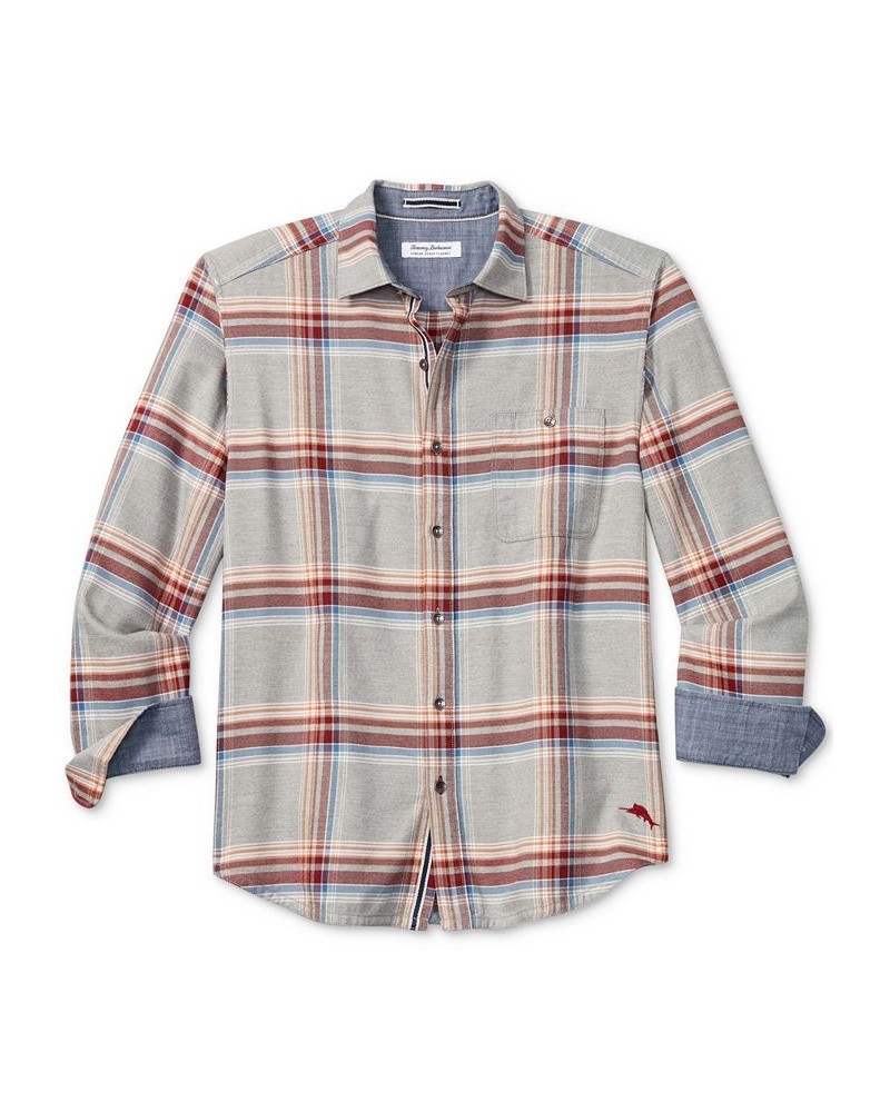 Men's Canyon Beach Montara Plaid Shirt Gray $42.69 Shirts