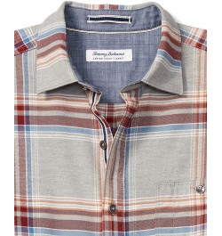 Men's Canyon Beach Montara Plaid Shirt Gray $42.69 Shirts