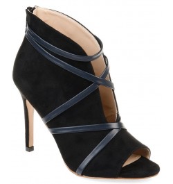 Women's Samara Peep Toe Booties Black $45.00 Shoes