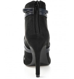 Women's Samara Peep Toe Booties Black $45.00 Shoes