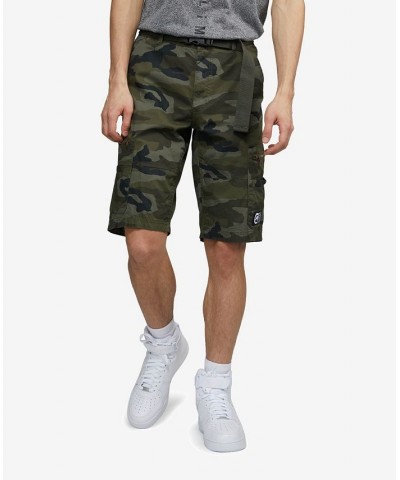 Men's Zippity Do Dah Cargo Shorts with Removable Belt, 2 Piece Set Green $27.88 Shorts