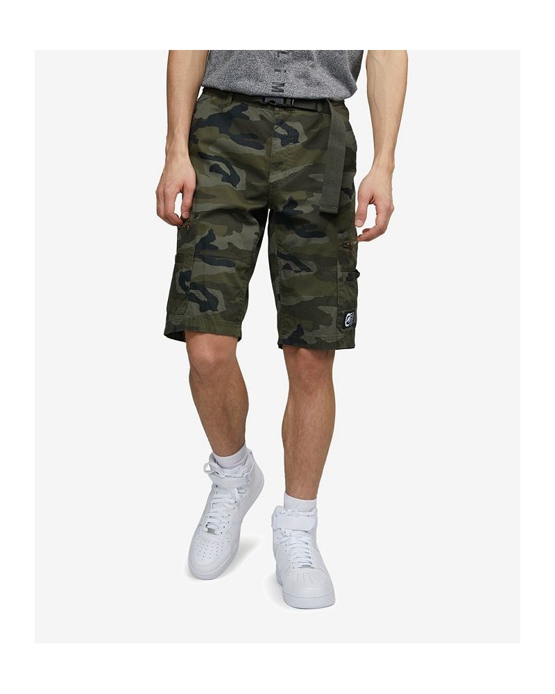 Men's Zippity Do Dah Cargo Shorts with Removable Belt, 2 Piece Set Green $27.88 Shorts