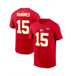 Men's Patrick Mahomes Red Kansas City Chiefs Super Bowl LVII Name and Number T-shirt $22.88 T-Shirts